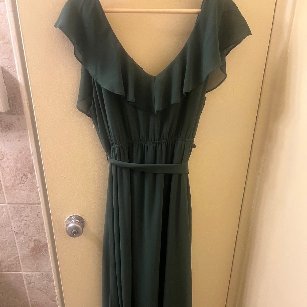 Chiffon Midi Wrap Dress
